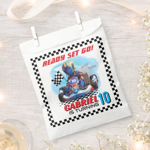 Go Kart Racing Birthday - Racing cars Favor Bag