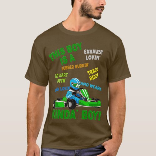 Go Kart Racing Boy Gift  Kart Motor Karting Racer  T_Shirt