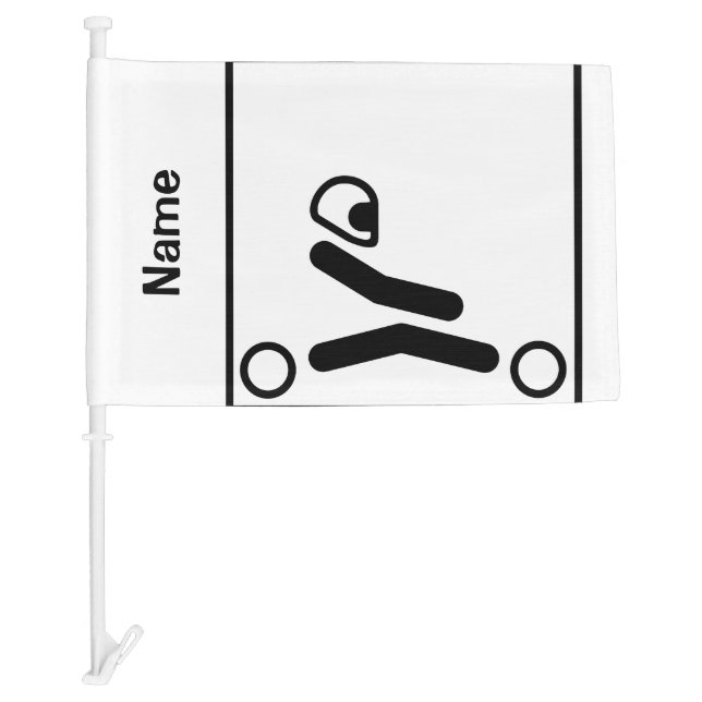 Go Kart Racing Figure Car Flag (Front)