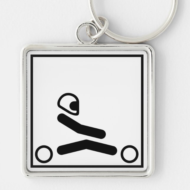 Go Kart Racing Figure Keychain (Front)