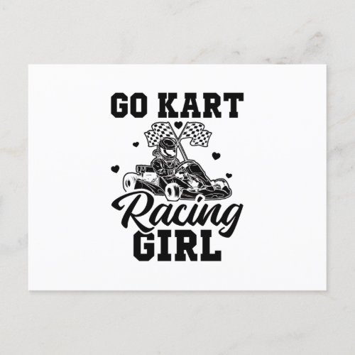 Go Kart Racing Girl  Go_Kart Driver Gift Idea Postcard