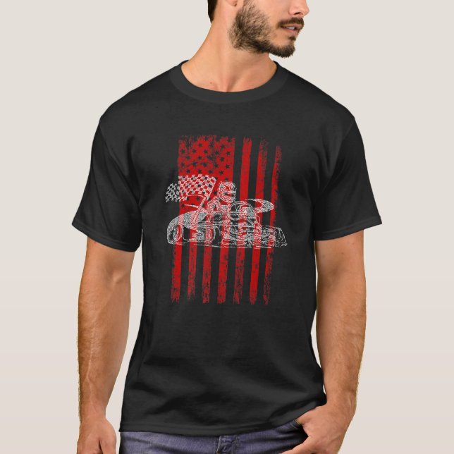 Go Kart Racing Karting Go-Cart Racer T-Shirt (Front)