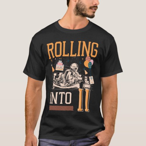 Go Kart Rolling Into 11 11Th Birthday Vintage T_Shirt