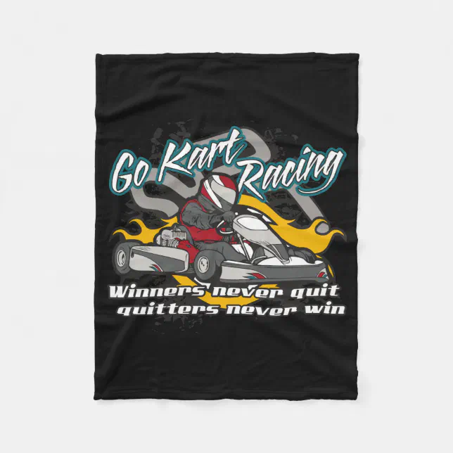 Go Kart Winners Fleece Blanket Zazzle