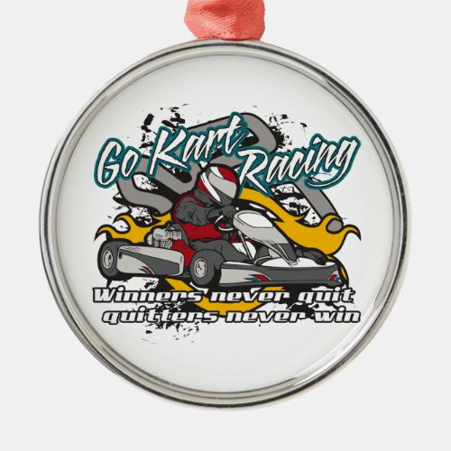 Go Kart Winners Metal Ornament