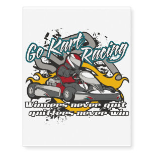 Go Kart Winners Temporary Tattoos