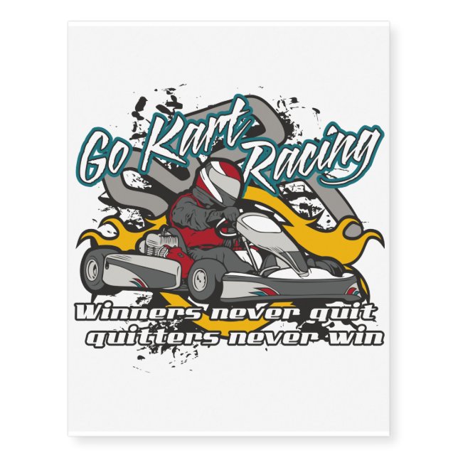 Go Kart Winners Temporary Tattoos (Front)
