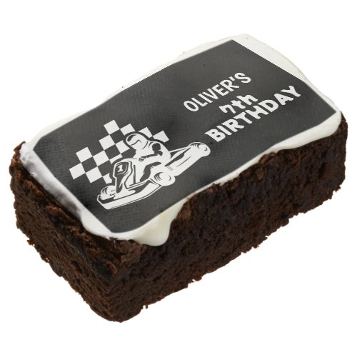 Go karting racing car boy birthday  brownie