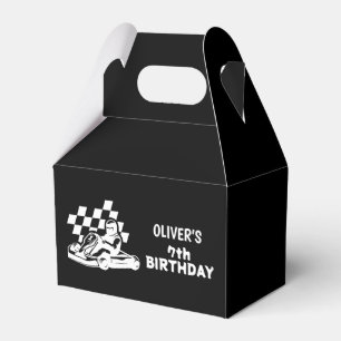 Go karting, racing car boy birthday favor boxes