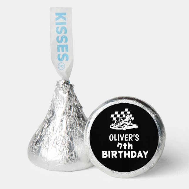 Go karting, racing car boy birthday  hershey®'s kisses® (Front)