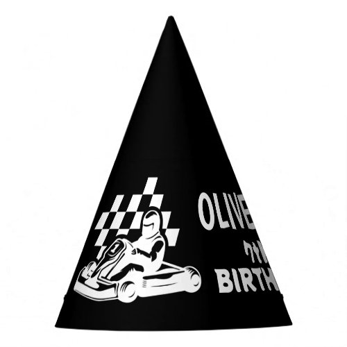 Go karting racing car boy birthday  party hat