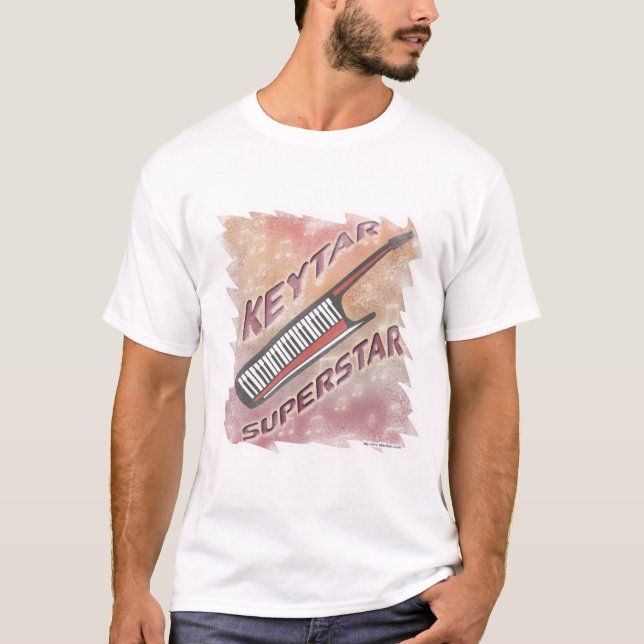 Go Keytar Superstar Retro Music Fun Vibes T-Shirt (Front)