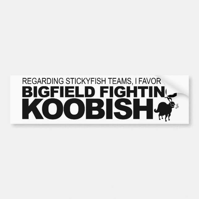 Go KOOBISH! Bumper Sticker (Front)