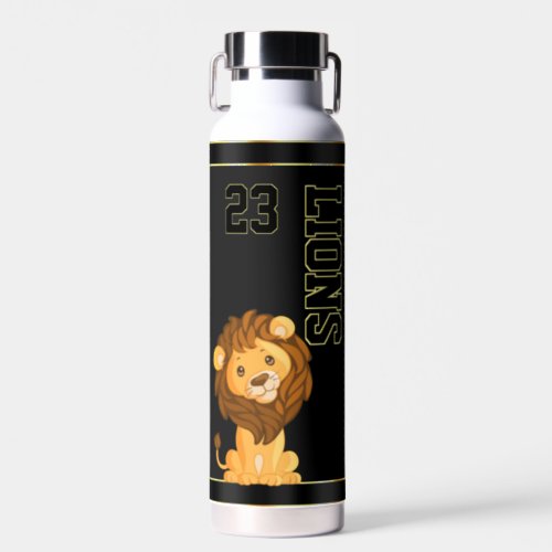 Go Lions Personalized Kids Sports Team Thor Water Bottle