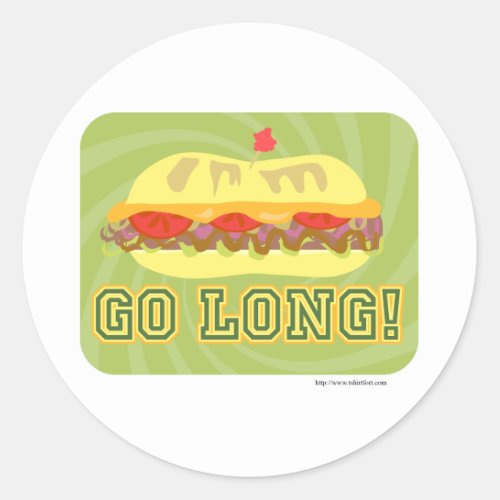 Go Long Classic Round Sticker