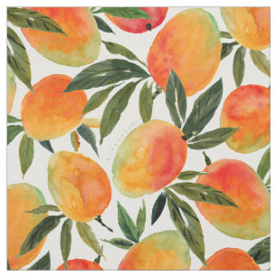 GO MANGO GO Tropical Fruit Pattern Fabric