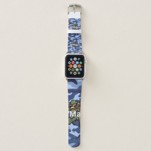 GO Marines blue uniform pattern design Apple Watch Band