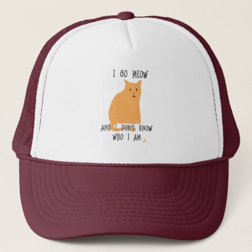 Go Meow Funny Cat Cartoon Fun Slogan Trucker Hat