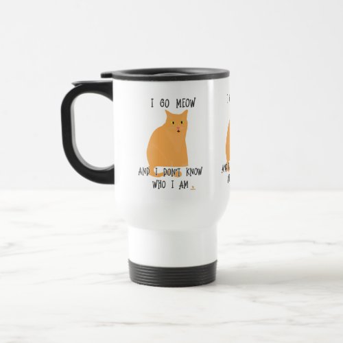 Go Meow Funny Cat Song Cartoon Fun Art  Travel Mug