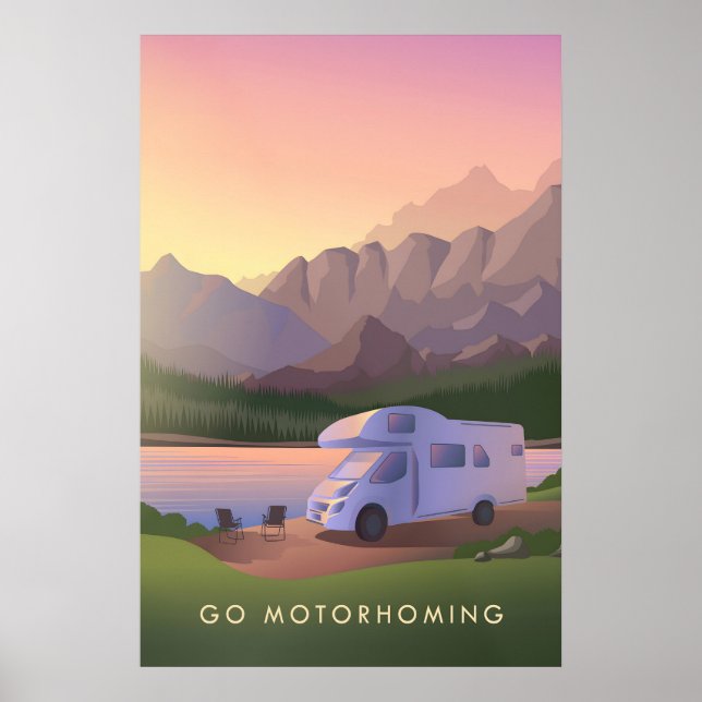 Go Motorhoming Travel Poster (Front)