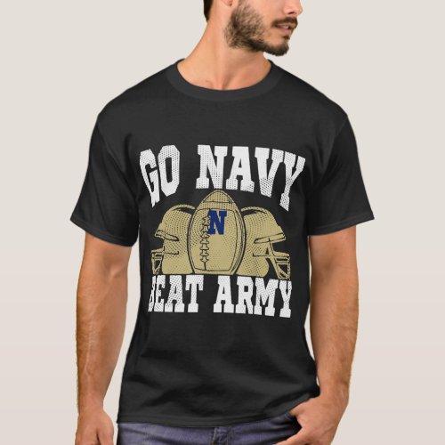 Go Navy Beat Army America_s Football Game Day Retr T_Shirt