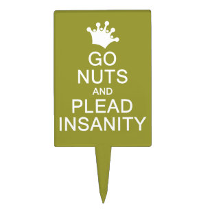 GO NUTS custom color cake topper