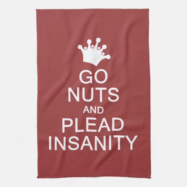 GO NUTS custom color kitchen towel (Vertical)
