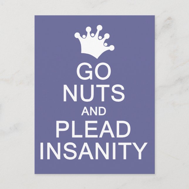 GO NUTS custom color postcard (Front)