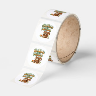 Go Nuts for Nature Cute Squirrel Classic Round Sticker