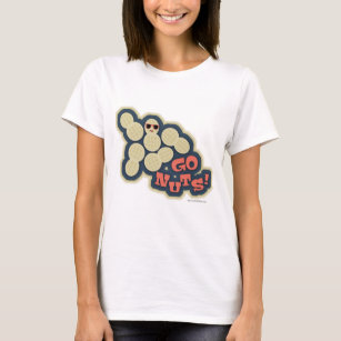 Go Nuts Funny Snack Food Cartoon Design T-Shirt