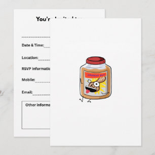 Go Nuts, peanut butter themed Invitation