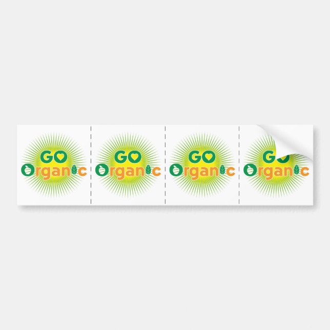 Go Organic Bumper Sticker (Front)