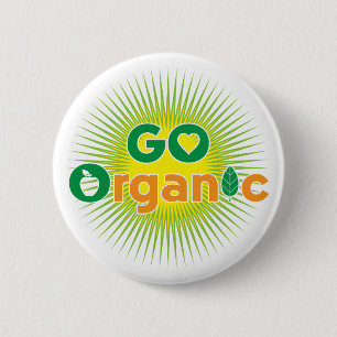 Go Organic Pinback Button