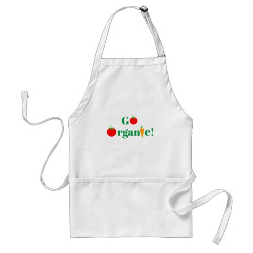 Go Organic Vegetables Tomatoes and Carrots  Adult Apron