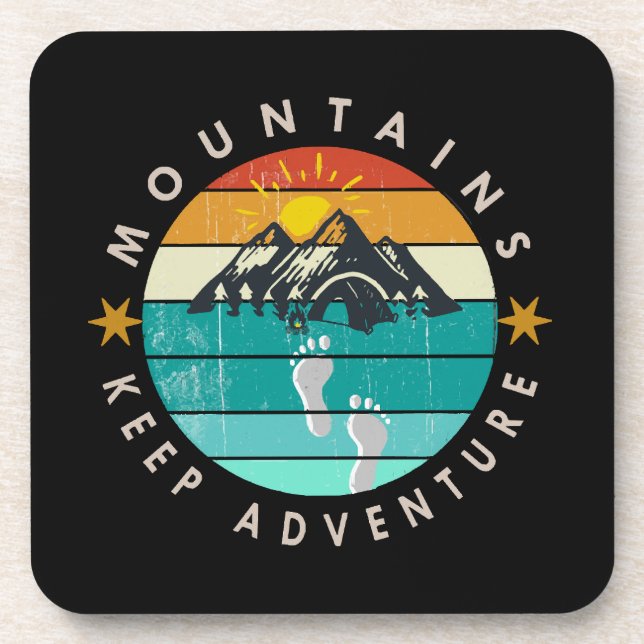 Go Outside Outdoor Keep adventure Beverage Coaster (Front)