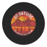 go outside the graphics are amazing hiking camping classic round sticker rfd0a0bb50f254d8987f44697ff31a336 zg2qos 152