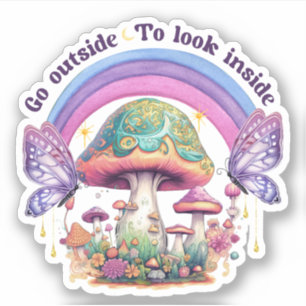 Go Outside To Look Inside, Mental Health Sticker