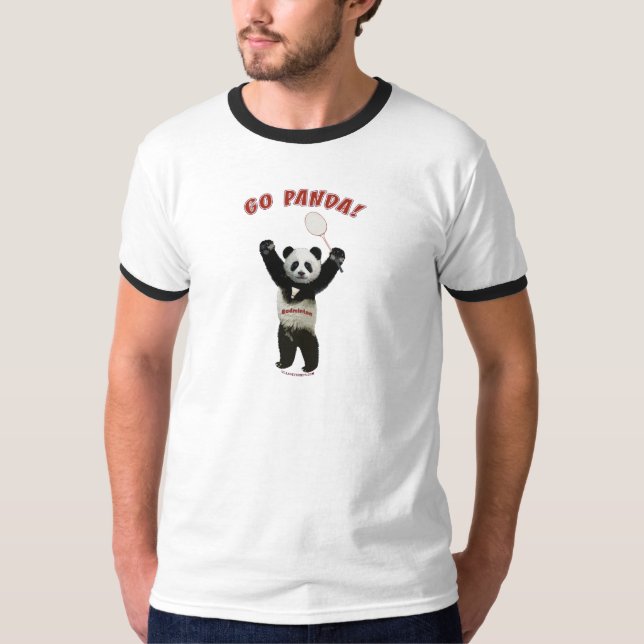 Go Panda Badminton T-Shirt (Front)
