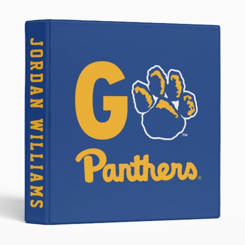 Go Panthers 3 Ring Binder