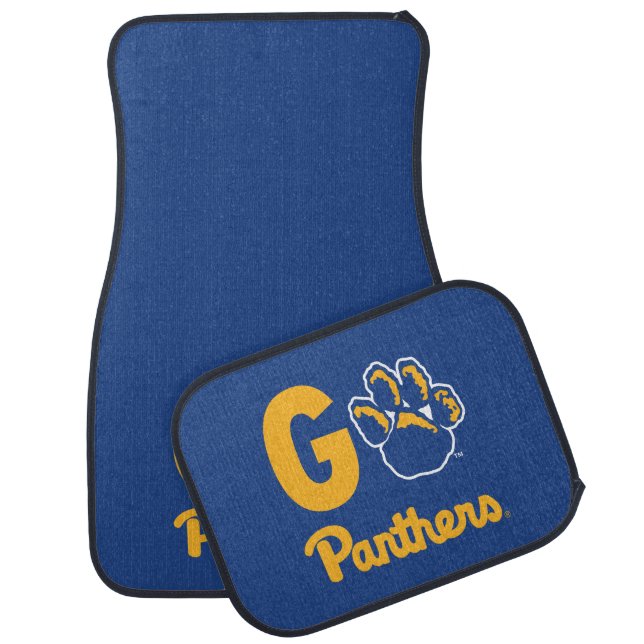 Go Panthers Car Floor Mat (Set)