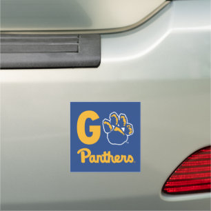 Go Panthers Car Magnet