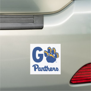 Go Panthers Car Magnet