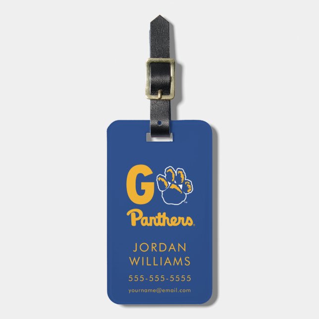 Go Panthers Luggage Tag (Front Vertical)