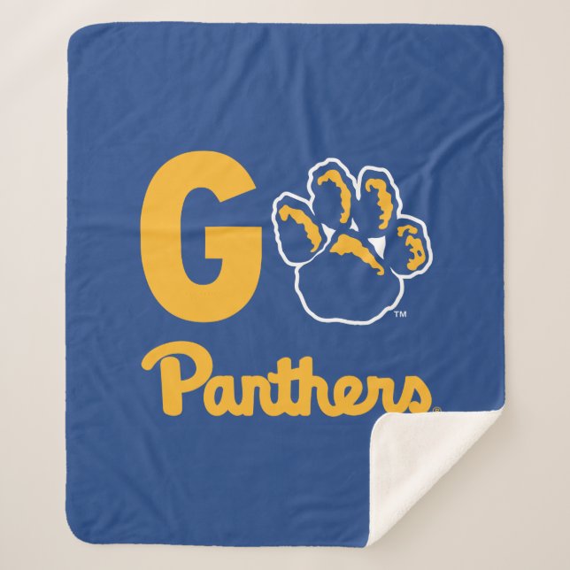 Go Panthers Sherpa Blanket (Front)