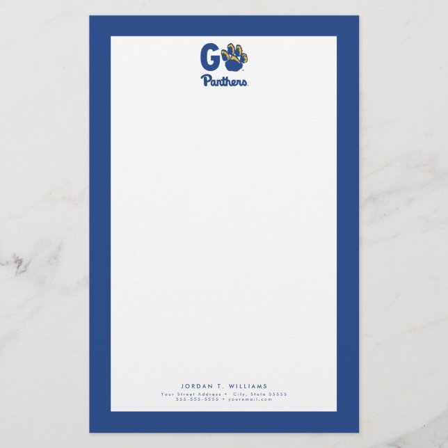 Go Panthers Stationery (Front)