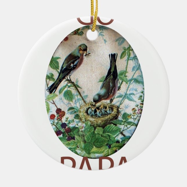 Go Papa Ceramic Ornament (Front)