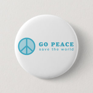 Go Peace (Blue) Button