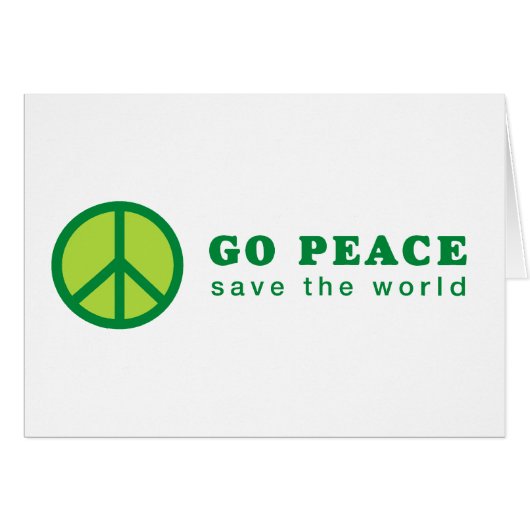 Go Peace (Green) Cards (Front Horizontal)