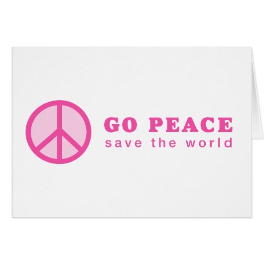Go Peace (Pink) Cards (Front Horizontal)