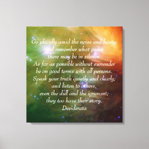 Go Placidly Desiderata Canvas Print